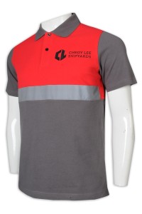P1220 Formulates Polo T-shirt Manufacturer with Reflective Strips and Contrast Collars